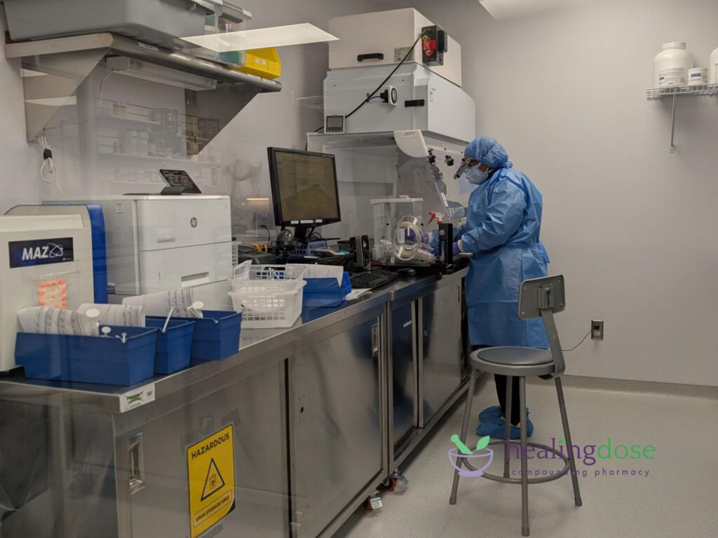 Compounding Pharmacy Laboratory Preparing Sterile Medications