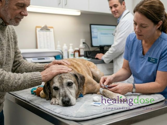 Veterinary low dose naltrexone compounded by a Michigan compounding pharmacy for dog cancer palliative care.