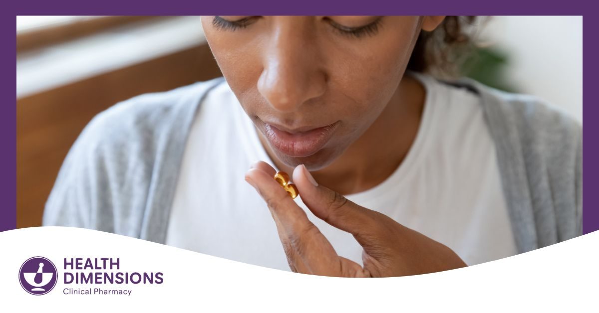 Importance of Personalized Medicine Woman taking a pill
